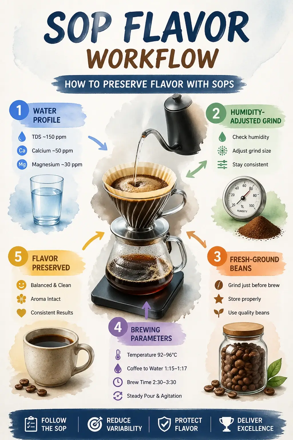 sop flavor preservation workflow infographic