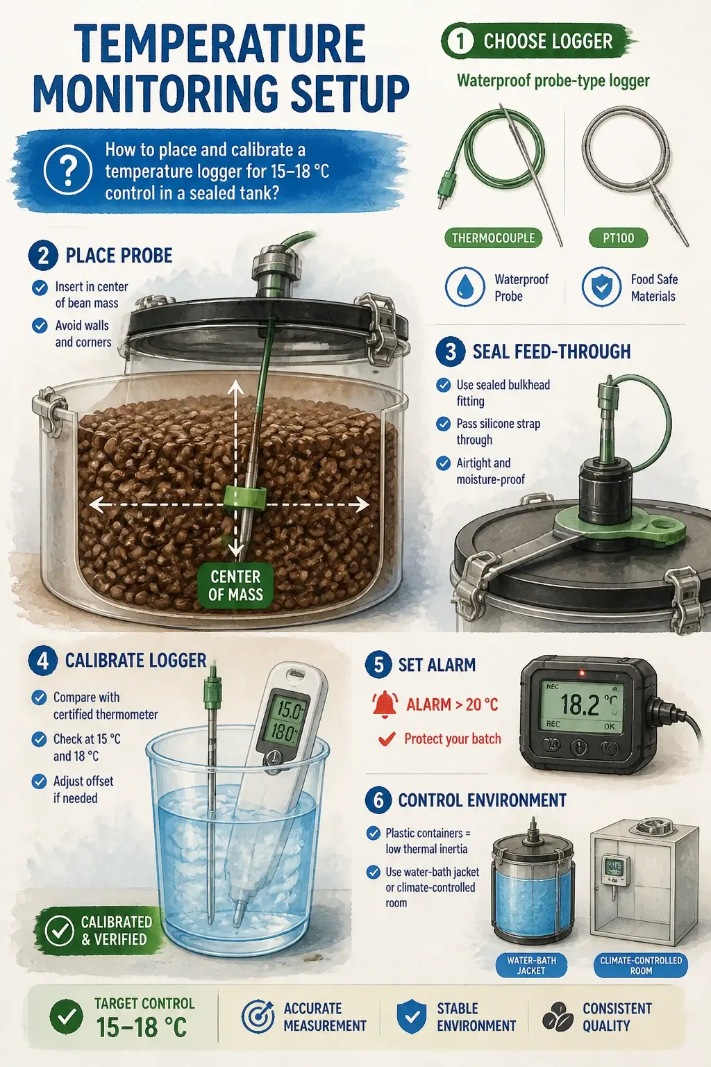 Temperature monitoring setup infographic