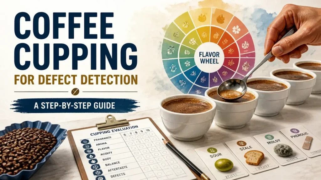 Step-by-step guide on how to perform coffee cupping for defect detection in specialty coffee standards