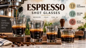 Best Espresso Shot Glasses with Measurements & Spouts: Barista Extraction & Dialing Guide for precise espresso yield.