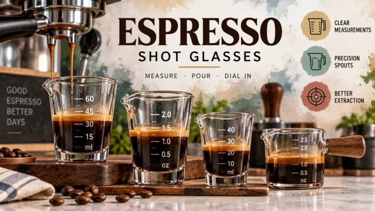 Best Espresso Shot Glasses with Measurements & Spouts: Barista Extraction & Dialing Guide for precise espresso yield.