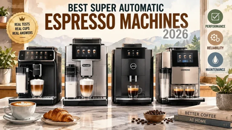 Featured image for Best Super Automatic Espresso Machines 2026: Hands-On Test, Reliability & Maintenance Reality