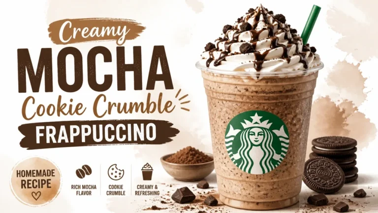 Featured image for Creamy Mocha Cookie Crumble Frappuccino Homemade Recipe