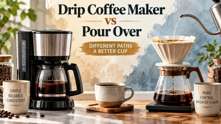 Drip Coffee Maker vs Pour Over: Convenience, Quality, and What Actually Matters for Your Brew comparison infographic