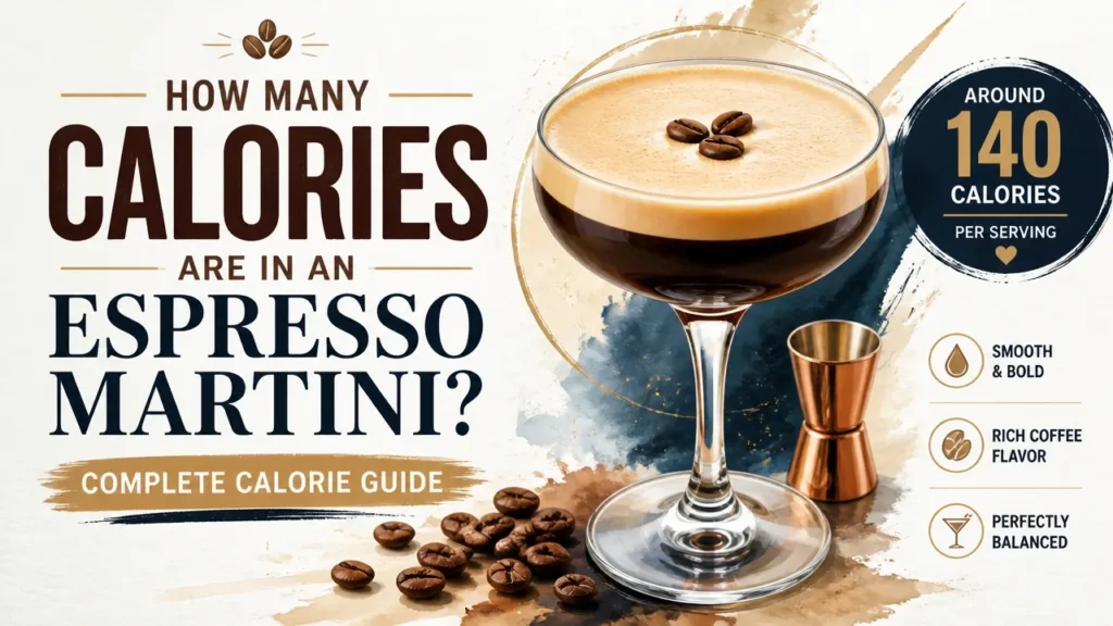 Espresso Martini Calories: The Ingredient-by-Ingredient Breakdown Most Recipes Get Wrong 1 How many calories are in an espresso martini? Complete calorie guide for this coffee cocktail with nutrition facts.