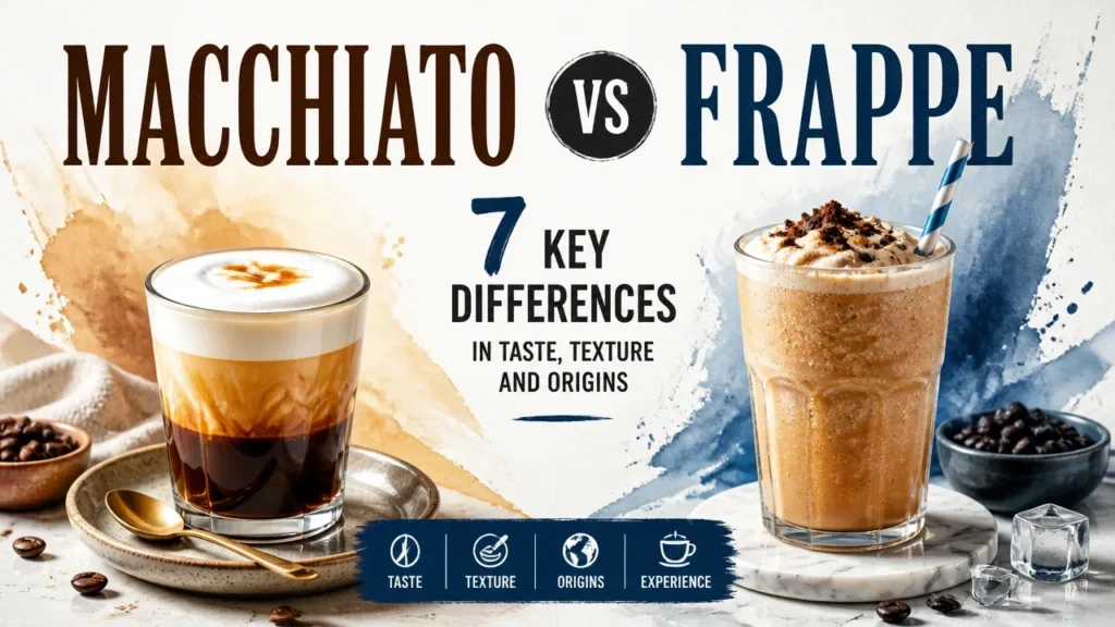 Featured image for Macchiato Vs Frappe: 7 Key Differences in Taste Texture and Origins
