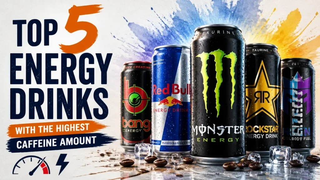 Featured image for Top 5 Energy Drinks With the Highest Caffeine Amount