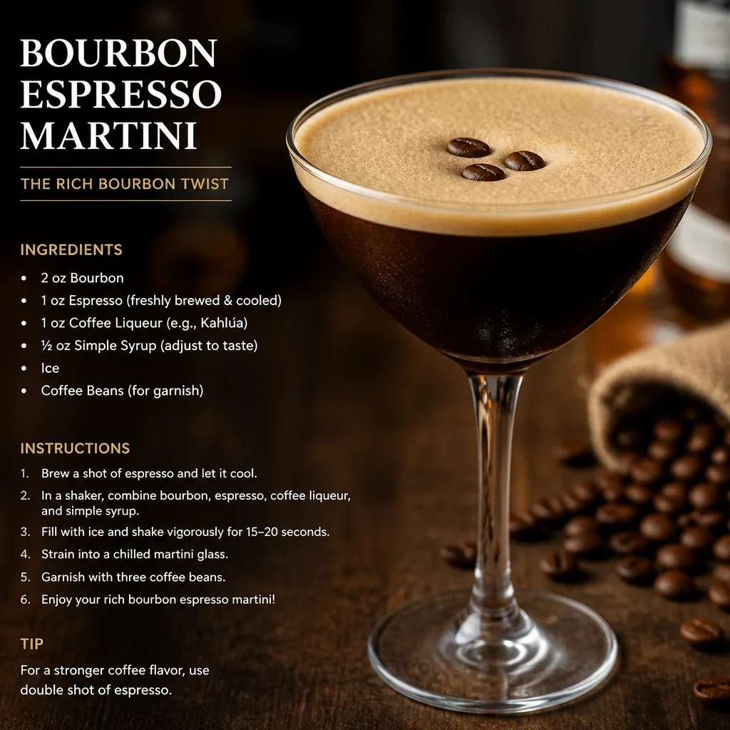 Macro photograph for Bourbon Espresso Martini Recipe: The Rich Bourbon Twist Made Simple