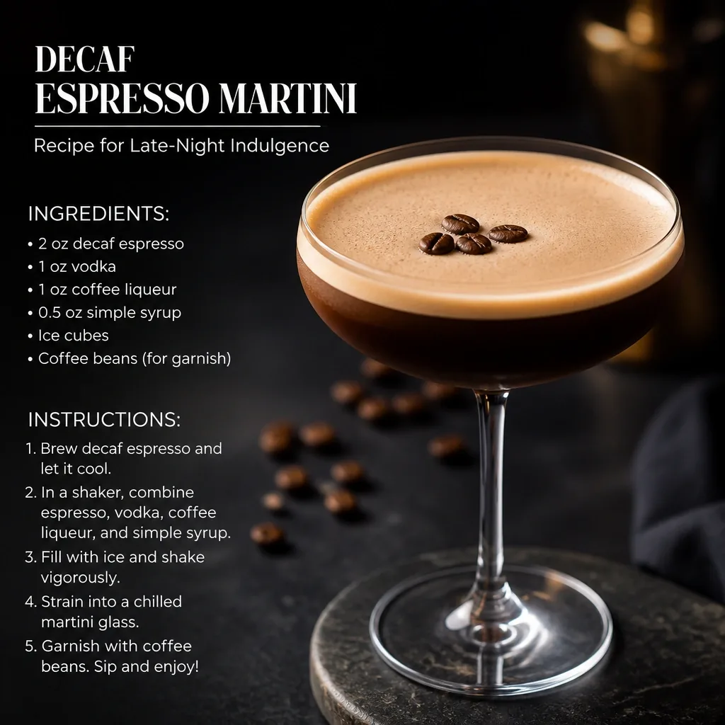 Macro photograph for Decaf Espresso Martini Recipe for Late-Night Indulgence