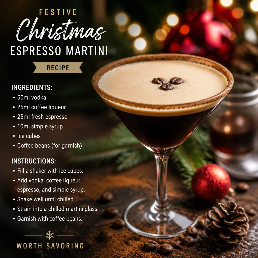 Macro photograph for Festive Christmas Espresso Martini Recipe Worth Savoring
