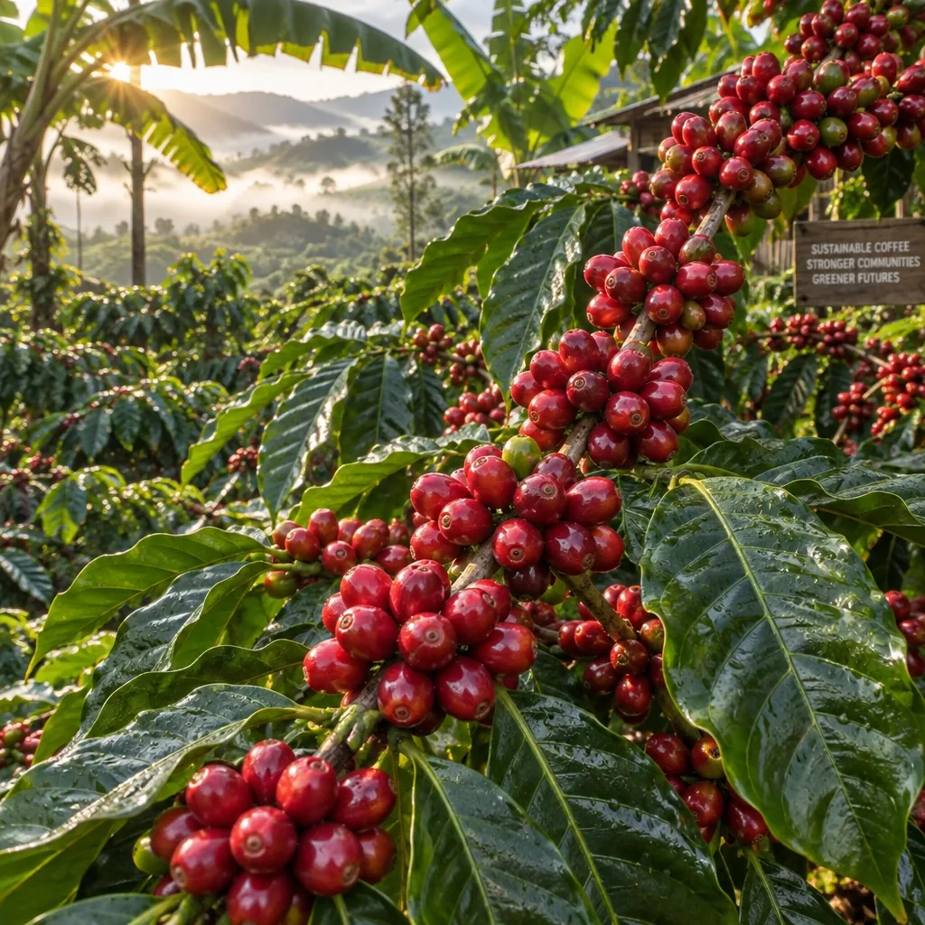 Macro photograph for Robusta Coffee: The Genetic Resilience, High-Caffeine Chemistry & Modern Fine Robusta Revolution
