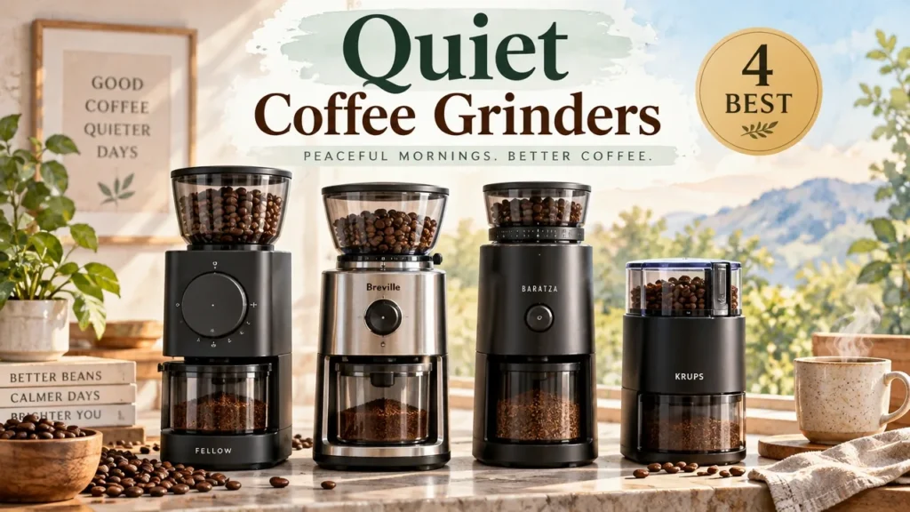 The Best Quiet Coffee Grinder for Peaceful Mornings: 4 Models Reviewed Without the Hype 2 Featured image for 4 Best Quiet Coffee Grinders for Peaceful Mornings, Reviewed and Recommended