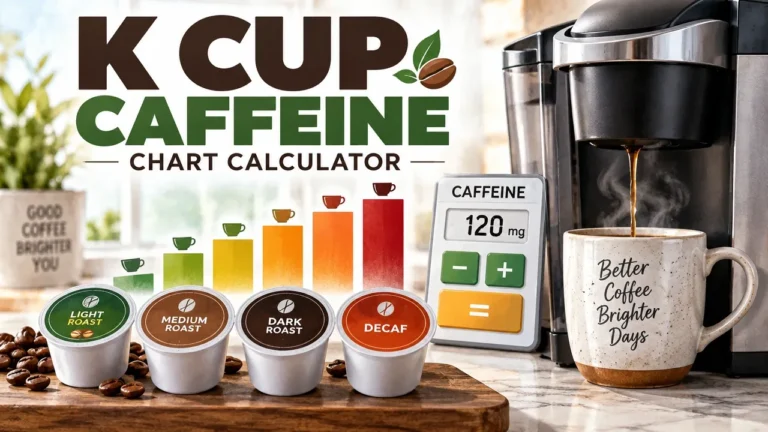 Hàm Lượng Caffeine Trong K-Cup: Bảng So Sánh Các Thương Hiệu, Công Cụ Tính Toán & Giới Hạn An Toàn Hàng Ngày 4