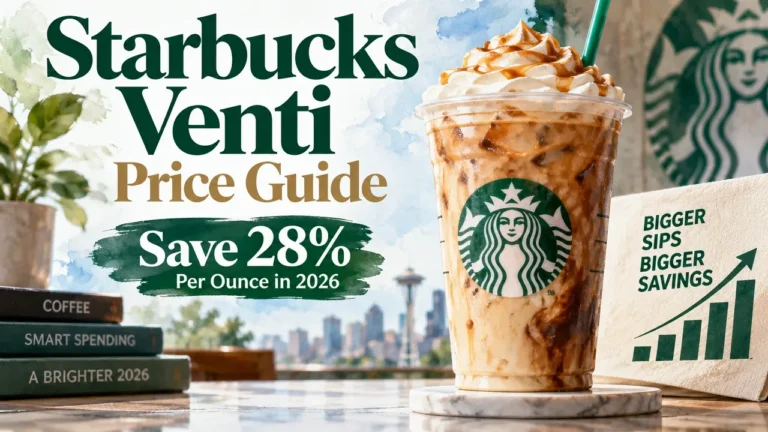 Featured image for Starbucks Venti Price Guide: Save 28% Per Ounce in 2026
